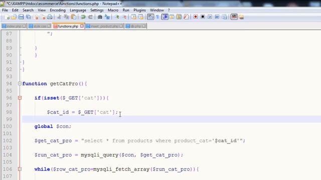 E Commerce Website in PHP & MySQL Part 20 getting category products смотреть онлайн