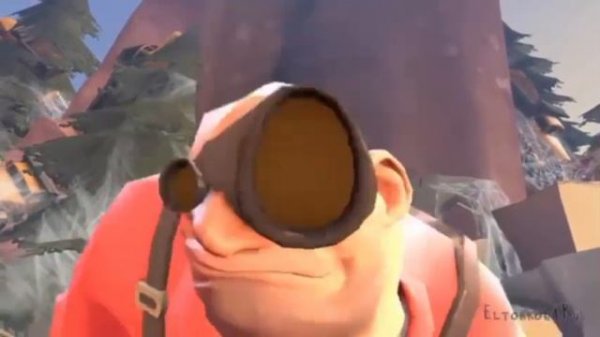 Инженер из TF2 смеётся