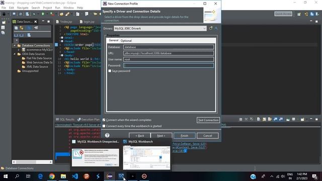 How to connect MYSQL to eclipse in the web project смотреть онлайн