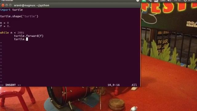 Python Turtle Module on Ubuntu смотреть онлайн