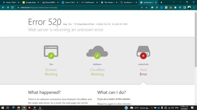 Error 520 en Wordpress SOLUCIONADO смотреть онлайн