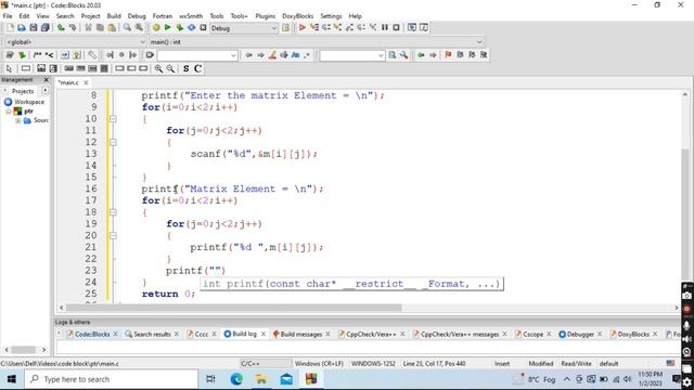C Program to Print Matrix Transpose | c language | programming смотреть онлайн