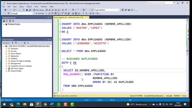 Cómo eliminar registros duplicados en SQL Server смотреть онлайн
