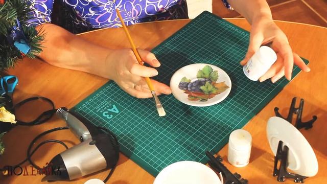 Декупаж тарелки