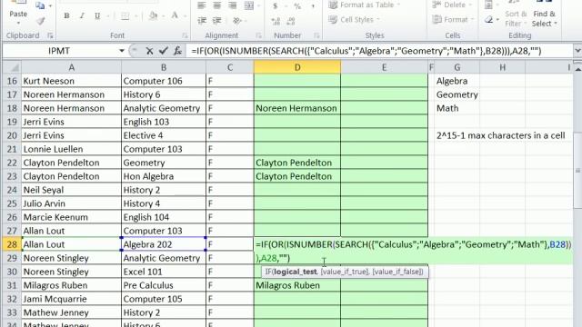 Excel Magic Trick 805: Unique List When Adjacent Cell Contains 1 of 4 Words SEARCH Function & More смотреть онлайн