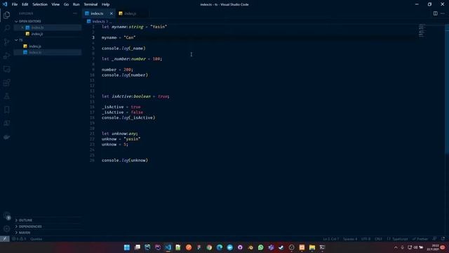 Typescript - 1 (Variables & Data Types) смотреть онлайн