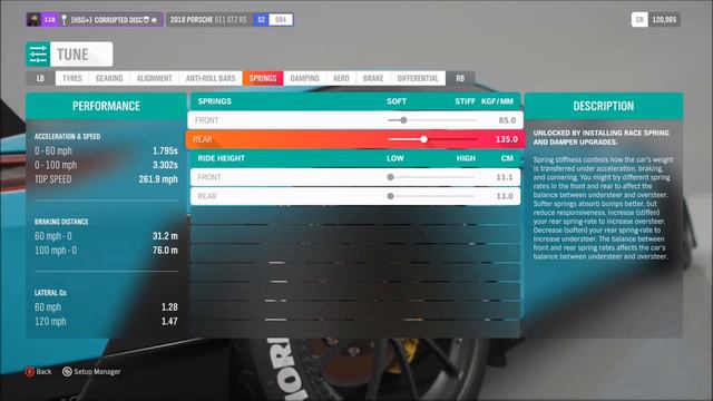 FORZA HORIZON 4 : 262+ MPH Porsche 911 GT2 RS Setup!!