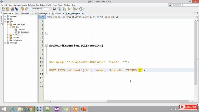 JDBC PreparedStatement in Java program to MySql Database || JDBC Tutorial || Part :- 2.1 смотреть онлайн