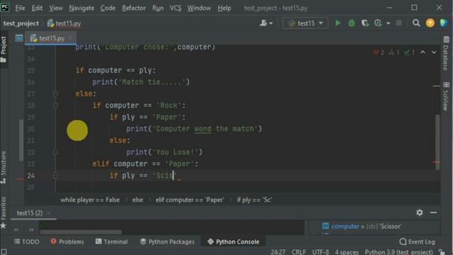 Python rock paper scissors game смотреть онлайн