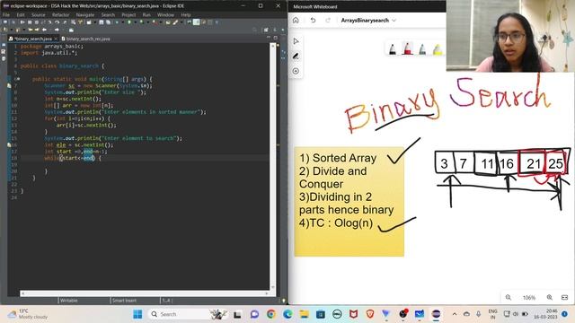 Binary Search (with Code)| Arrays| Search Algorithm | смотреть онлайн