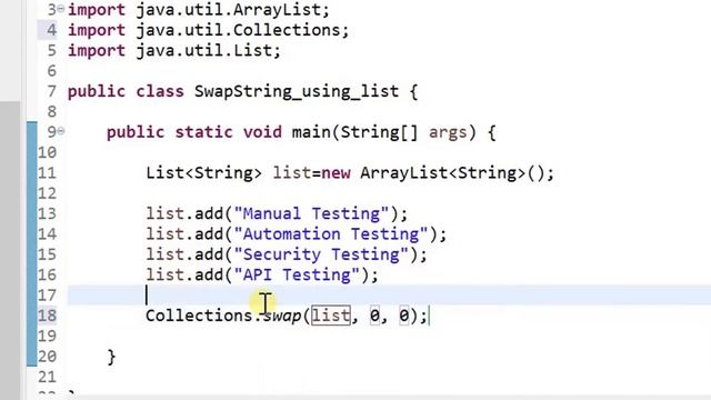 How to swap elements in Array List in java | Java | Tamil | QE Tech смотреть онлайн