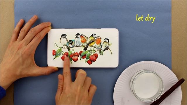 Decoupage pencils box - Decoupage box - Decoupage tutorial - смотреть онлайн