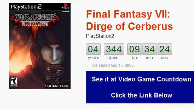Final Fantasy VII Dirge of Cerberus PS2 Countup смотреть онлайн