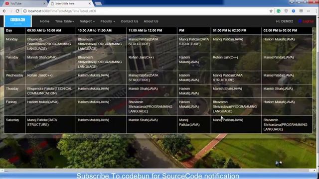 Time table management system project in java смотреть онлайн