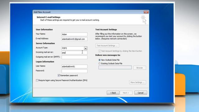 How to Set up an Email Account in Microsoft® Outlook 2010 смотреть онлайн