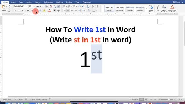 How To Write 1st In Word (Microsoft) смотреть онлайн