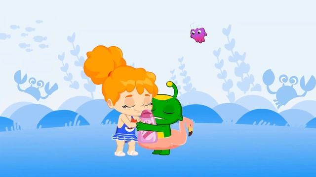 Groovy The Martian sings Head and Shoulders remix song | Nursery Rhymes for kids смотреть онлайн