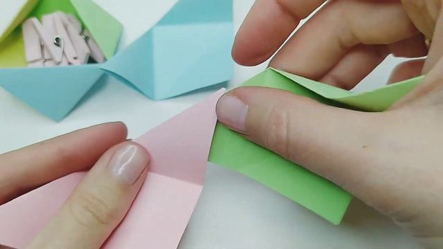 КАК СДЕЛАТЬ МИЛУЮ КОРОБОЧКУ ИЗ БУМАГИ ВСЕГО ЗА 2 МИНУТЫ | Easy origami box смотреть онлайн