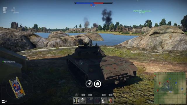 War Thunder with friends RU-251 at 8.00 tanks stealth is the key to victory!!! смотреть онлайн