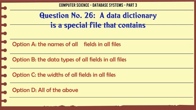 MCQ Questions Database Systems - Part 3 with Answers смотреть онлайн