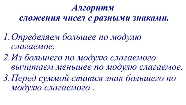 Сложение отрицательных рациональных чисел Сложение рациональных чисел с разными знаками Урок 1 смотреть онлайн
