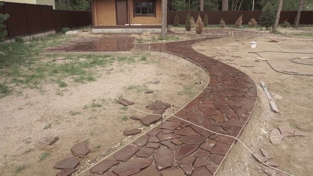 Галтованный красный плитняк Сдача работы.Вам смотреть онлайн
