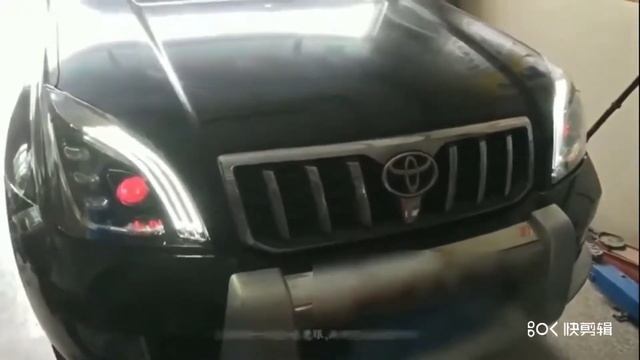 Передние фары Тойота Прадо 120 2002 2008 модель №3, комплектЛ+П, би LED линза, ДХО, арт:MF HL 00064 смотреть онлайн