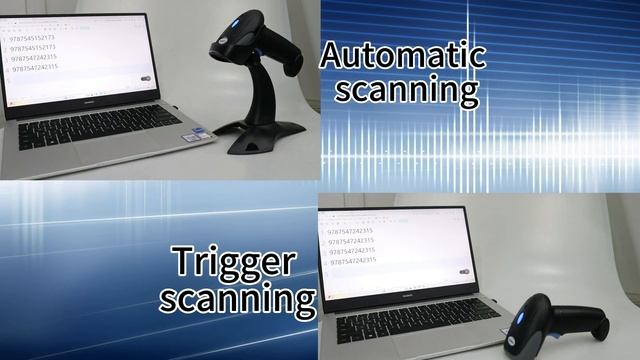 Sumicor Bluetooth Wireless Barcode Scanner With Stand, 3 In 1 Handheld Barcode Reader 1D 2D QR Code
