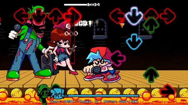 В игре с Марио EXE. Friday Night Funkin-mod-Mario's Madness. Прохождение в 1080 HD. смотреть онлайн