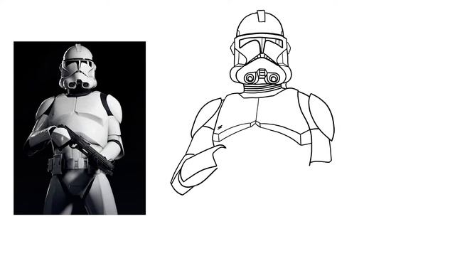 How to Draw a Clone Trooper Phase II from Star Wars (Clone Soldier) easy Step By Step смотреть онлайн