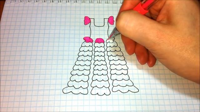 Простые рисунки #460 Как просто нарисовать яркое платье смотреть онлайн