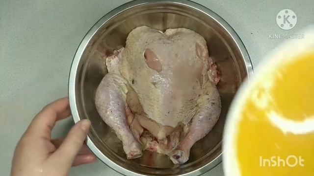 КУРИЦА к Новогоднему столу в карамельно-апельсиновом соусе. Курица в духовке. смотреть онлайн