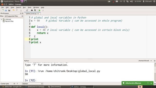 17 Python Programming, global and local variables in Python | by Chitrank Dixit смотреть онлайн