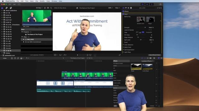 Editing Green Screen Videos in Final Cut Pro on a Mac смотреть онлайн