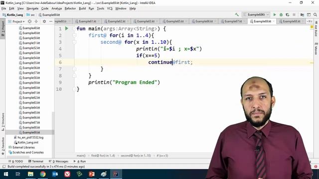 55 Anroid Kotlin Looping labeled continue statement Loops смотреть онлайн