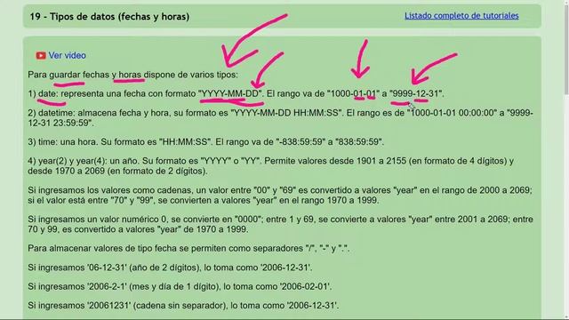 MySQL Ejercicio: 133 Introducción Tipos de Datos Temporales - DATE Fechas con Formato AAAA-MM-DD смотреть онлайн
