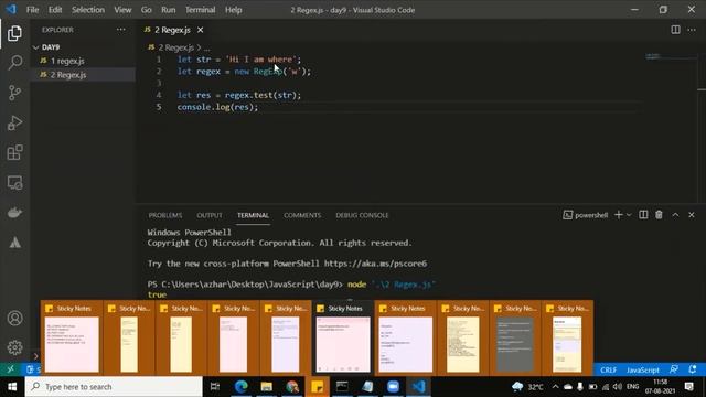 Day 9 Part 1 JavaScript Regular expressions and it functions смотреть онлайн