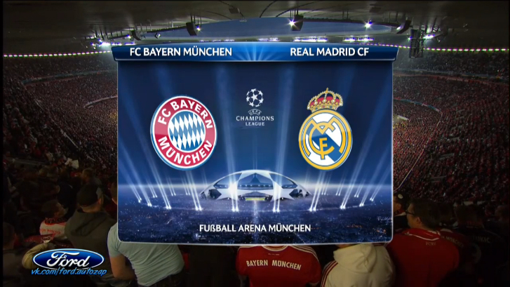 Bayern Munich vs Real Madrid full match 1 half UCL 2013-14 Semi-final 29/04/2014 @ford.uefa смотреть онлайн
