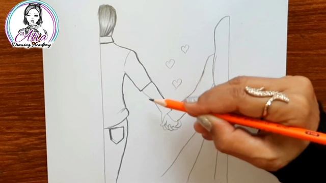 Romantic Couple Holding Hand Drawing Pencil Sketch/ Love Couple Drawing/ How to Draw Romantic coupl смотреть онлайн