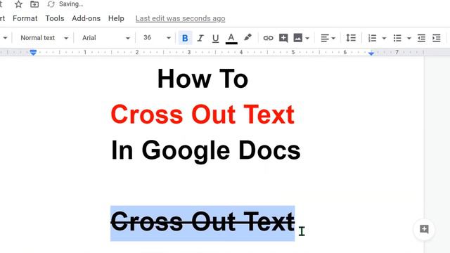 How to Cross Out Text In Google Docs - [ StrikeThrough Text ] смотреть онлайн