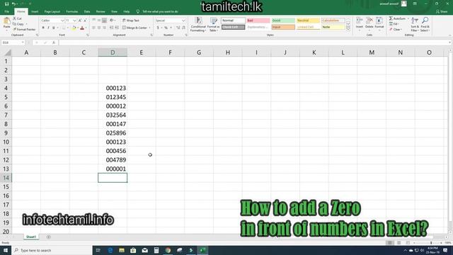 How to add leading Zeroes to numbers in Excel смотреть онлайн