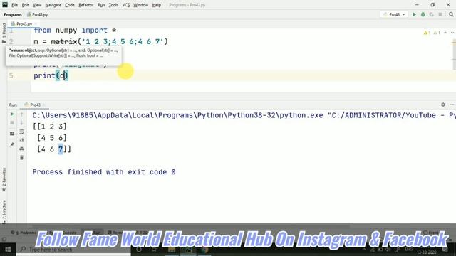 #40 - Numpy Matrix - diagonal(),min(),max() functions - Numpy Module - Python Programming смотреть онлайн