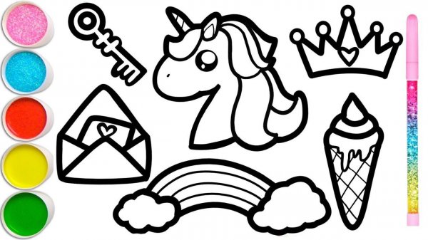 How to draw a princess, a unicorn, a bride and groom, a kitten, a house |  Drawing Tutorial Art