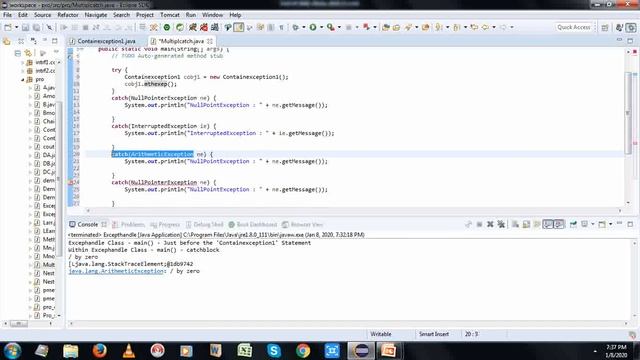 S11 Java - Exception Handling in Java смотреть онлайн