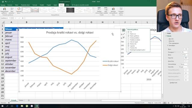 Excel za začetnike 3 - Grafi смотреть онлайн