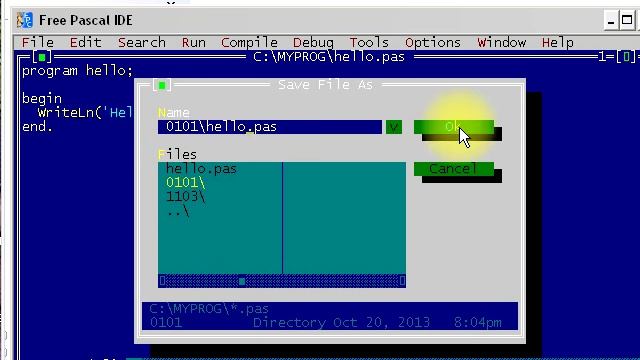 Free Pascal первая программа смотреть онлайн