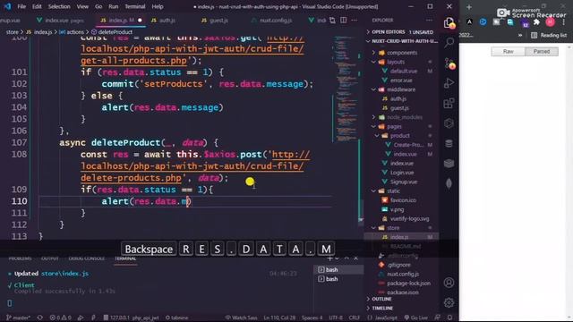 #7 Nuxtjs Delete Product || Nuxt crud with auth смотреть онлайн