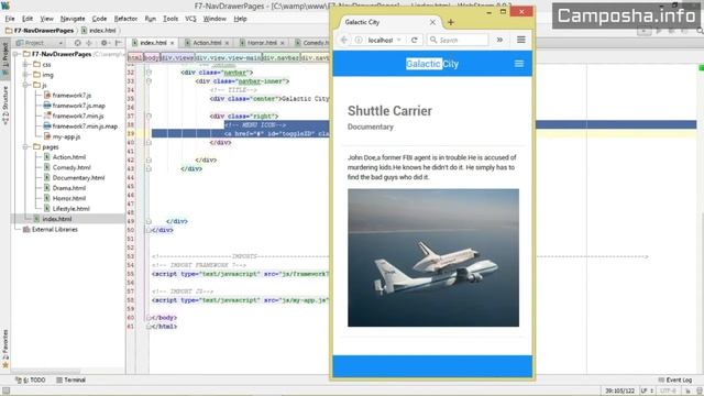 Framework 7 Ep.06 : Swipe Side Panels - Navigate Pages via Ajax смотреть онлайн