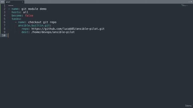 7 Checkout git repository via HTTPS Ansible module git смотреть онлайн