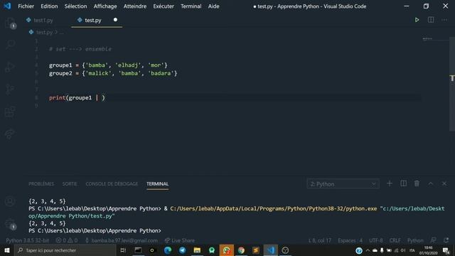 Python Tutoriel n.9 | LES ENSEMBLES| BabaScience SN. смотреть онлайн